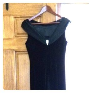 Black Velvet Evening Gown